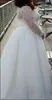 Elegant Long Sleeves plus size V Neck Designers White Ivory beaded Lace Women Mature Women Adult Bridal Gowns Big Size Wedding Dresses