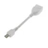اللون الأبيض OTG متعدد الوظائف مايكرو USB الذكور 5pin إلى USB 2.0 A أنثى محول محول استضافة كابل 250