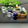 Glass Smoking Pipes Manufacture Hand-blown hookah Bongs Colorful multi bubble right angle glass wok