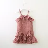 夏の赤ちゃんの女の子のドレスキッズ花の格子縞の柔らかい綿のドレスファッション子供の服Bee Vestido