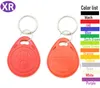 100ピースID RFID KEYFOB TK4100リモコン識別カードドアシステムエントリアクセスタグバッジトークンロック125kHz近接タグレッド