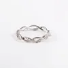 S997 Hot Moda Biżuteria Damska Prosty Twist Ring Copper Diamond Bridal Ring