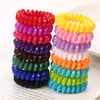 Whole 100 Pcs Candy Telephone Wire Hair Accessories Girl Gum Elastic Ring Rope Plastic Rope Hair Accessories 35CM5216109