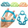 Dispositivo per l'allenamento della cintura di resistenza delle dita da rally per l'allenamento delle dita in silicone per attrezzature per il fitness con espansore per maniglie ad anello per tirare il fitness