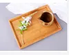 Piatto da dessert quadrato Piatto di bambù Piatto da sushi Piatto da frutta Piatto da tè Vassoio da tè Portabicchieri in legno Ciotola da forno Stoviglie 25x14 cm