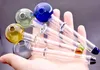 4,8 pulgadas (12 cm) Pyrex Glass Oil burner pipe color Glass Tube Oil Burning Pipe tuberías de vidrio 30mm od ball smoking pipe balancer para dab rig