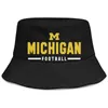 Michigan Wolverines Football-Logo für Männer und Frauen, individuell gestaltete niedliche Eimer-Baseballkappe, Mesh-Logo9092641