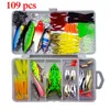 33/56/104/106/109/122/142/166/280pcs Fishing Lures Set Spoon Hooks Minnow Pilers Hard Lure Kit In Box Fishing Gear Accessories T203056