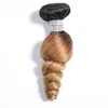 # 1b / 27 honung blondin lös våg brasilianska mänskliga hår väv buntar 3/4 st ombud ljus brun lösa vågiga hår buntar erbjudanden