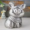 Bedårande tenn Piggy Bank Money Saving Box Lering Pig Wearing Scarf Classic Metal Coin Pot Creative Birthday Presents for Boys Girls