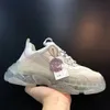 Triple Platform Sneakers Chaussures Triple S colorées Clear Sole Sneaker Ladies Leather Casual Chaussures Chaussures