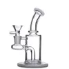6-Zoll-Glasbong mit Glasschüssel Mini-Farbglas-Dab-Rig-Ölpfeifen Perc Heady Smoking Bubbler Quarz-Banger 1123