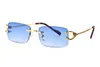 Óculos de sol de desenhista de luxo Marca óculos sem aroas sem tons de água PC Moda Clássico Mens Senhoras Luxo Óculos de Sol Espelhos para mulheres