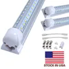 V Şeklinde T8 Led Tüp Işıklar 4ft 40W 5FT 50W 6FT 65W 8FT 90W 2.4m Entegre Cooler Kapı Led Floresan Çift Glow aydınlatma