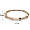 Vita in acciaio in titanio Amore braccialetti da bracciale uomo con 6 vite filo in oro rosa braccialetti di lusso per i gioielli di coppia W7FQ