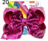 Ins 8 Inch Large Hair Jojo Bow Clips Sequesse Bow Charm Haarbogen Haarbanden Meisjes Tieners Haar Unicorn Party Hairbands