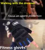 Moda-homens e mulheres luvas de fitness meia dedo respirável halterofilismo antiderrapante mão dumbbell equipamento treinamento longo luvas de pulso