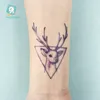 25 Different Color Black Printing Sheep Antelope Tattoo Waterfproof Fake Deer Temporary Fairy Tattoo Sticker For Girls