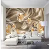 venster muurschildering behang 3d driedimensionale fantasie bloem sieraden wallpapers achtergrond Muur