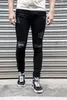 Mens Jeans Solid Color Distressed Summer New Slim Denim Pants European and American Style Jeans Asian Size S-3XL280R