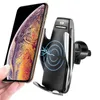 Automatische sensorauto Draadloze oplader voor iPhone XS MAX XR X SAMSUNG S10 S9 Intelligente infrarood Snel Wirless Opladen Auto Telefoonhouder