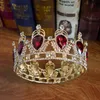 Rainha Ciclo coroa de diamantes senhoras jóias com diamantes estilo europeu para casamento Coroas noiva Rodada Crown Retro Palace Crown