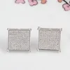 Designer Earrings Jewelry Fashion Women Mens Earrings Hip Hop Diamond Stud Earings Iced Out Bling CZ Rock Punk Round Wedding Gift