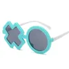 Occhiali da sole alla moda per bambini Figura geometrica Occhiali da sole per bambini UV400 Occhiali anti-radiazioni da viaggio estivi all'aperto Occhiali protettivi