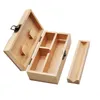 Stash Étui à fumer en bois naturel Boîte de rangement au design innovant Roulant Handroller Cigarette Tabac Outil Conteneur Hot Cake DHL