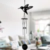 Vind Chimes Creative Wind Bell Modern Metal Hummingbird Dekorera med fräsch musik Hängande ornament Farmhouse Decor