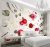 Telefon 3D Tapete Kreative Butterblume Rose Blätter Getrocknete Blumen Wohnzimmer Schlafzimmer Hintergrund Wand Dekoration Wandbild Tapete