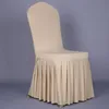 Chair Skirt Cover Wedding Banquet Chair Protector Slipcover Decor Pleated Skirt Style Chair Covers Elastic Spandex EEA459