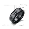 Engraved Bible Cross Ring for Men 3 Colors Option Stainless Steel Stylish Prayer Male Jewelry US Size #7- #13