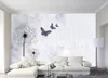 modern wallpaper for living room Modern minimalist dandelion butterfly tv background wall