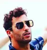 Luxary-Square Pilot Sunglasses Gold Metal / Grey Gradient Sonnenbrille occhiali da Sole مصمم النظارات الشمسية خمر النظارات للجنسين جديد wth box