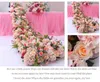 Artificial flower wall cherry blossom tail floral DIY wedding welcome decor photo studio road lead silk table runner flower row ALFF