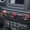 Aluminiumlegering Luftkonditionering Roterande Dekorativ Ringavsnitt B För Jeep Wrangler JL 2018+ Auto Interiördillbehör