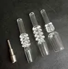 Quartz Tips Filter Rökpipor Munstycke Titan Nail 10mm 14mm 19mm För Hookahs Vatten Bongs Oil Rigs Bangers Tools