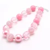 Любовник розовый стиль детские девочки бусины ожерелье для детей детские ручной работы коренастые бурблгума ожерелье очаровательные украшения
