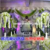 98cm de haut) Nouveau style Grand vase à fleurs trompette en métal or blanc support floral pour support de passerelle de pièce maîtresse de mariage décoration senyu00137