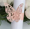 Butterfly Hollow servettringar 3D Pappers servettspänne för bröllop baby shower fest restaurang bordsdekor269v