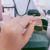 Ny 18k Rose Gold CZ Diamond Ring Set Original Box för Pandora Real 925 Silver Blommor Mode Luxury Wedding Ring för kvinnor