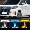 2Pcs LED Daytime Running Light For Toyota Alphard 2018 2019 Yellow Turn Signal Relay Waterproof 12V DRL Fog Lamp