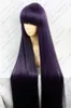 193 Inu x Boku SS Shirakiin Ririchiyo 100cm Cosplay Costume Wig Purple mix Black