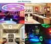 5050 LED Strip Light RGB Flexible Waterproof 5m 24Key 44Key IR Remote Controller and 12V 5A power supply all in one set