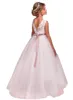 Flower Girl Dresses for Weddings Prom Communion Mode Kids Christmas Pageant Klänningar för tjejer