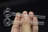 10 cm mini verre émoussé tuyau de brûleur à mazout clair tube de verre droit tuyau d'huile d'ongle pour l'eau bong