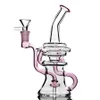 8 polegadas Big Bongs Hookahs Klein Recycler Aughty Dab Rigs Tubulações de água de fumo Tubos de água grossos água Bongs com tigela de 14mm