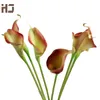 20 pçs / lote Calla Lily Flor Artificial Pu Real Touch Home Decoração Flores Buquê De Casamento Flores Decorativas XZ014