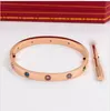 Whole- designer jewelry women bracelets Titanium stainless Steel Love Bracelets colorful stones Women Men gold Screw Screwdriv2487